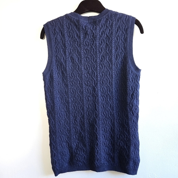 New Carolina Herrera Cashmere/Silk/Wool Crewneck Sleeveless Knitted Vest Sweater - Picture 8 of 11